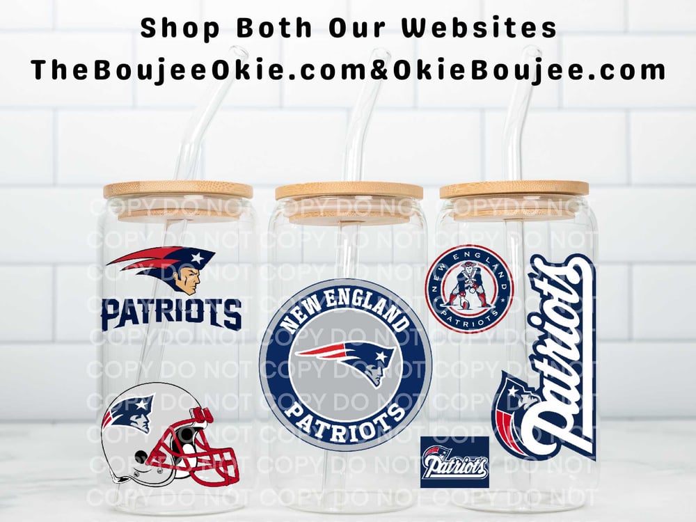 Image of New England Patriots Football Uv Dtf Wrap Choice of 2  