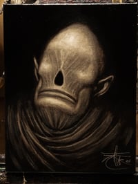 Image 2 of "In the Dark" 11x14" Glow in the Dark Oil Sketch