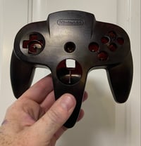 Image 4 of N64 - Dyed OEM - Smoke Black controller half shell (front or back)