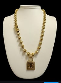Ball and Chain CC Lock Necklace 