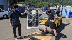 "M.V.O." Steamroller print