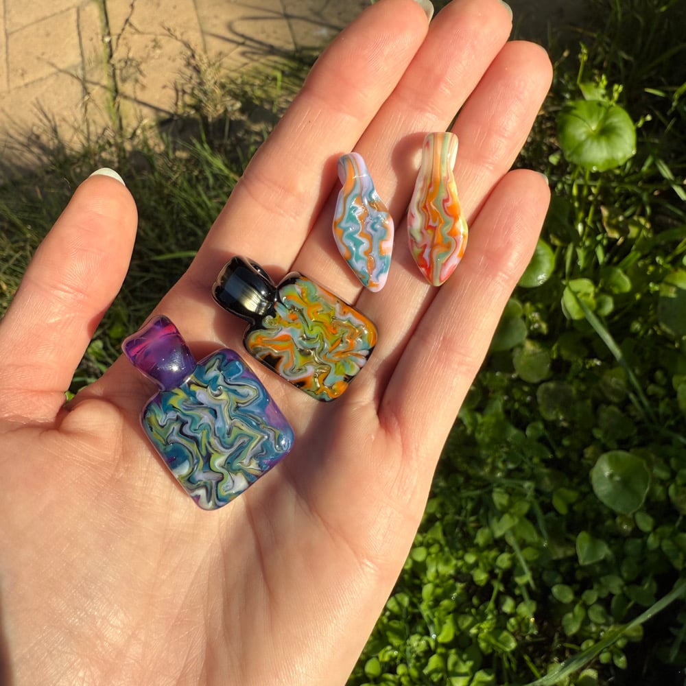 Image of Abstract Marbled Pendants