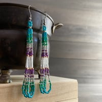 Image 1 of On the coast 2 - seed beaded earrings