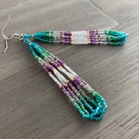 Image 2 of On the coast 2 - seed beaded earrings