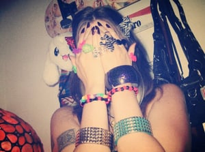 Image of gold studded bangles