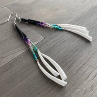 Image 1 of Midnight on the coast - Dentalium Shell earrings