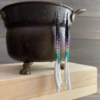 Image 3 of Midnight on the coast - Dentalium Shell earrings