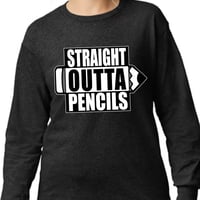 Image 1 of straight outta pencils teaching shirt