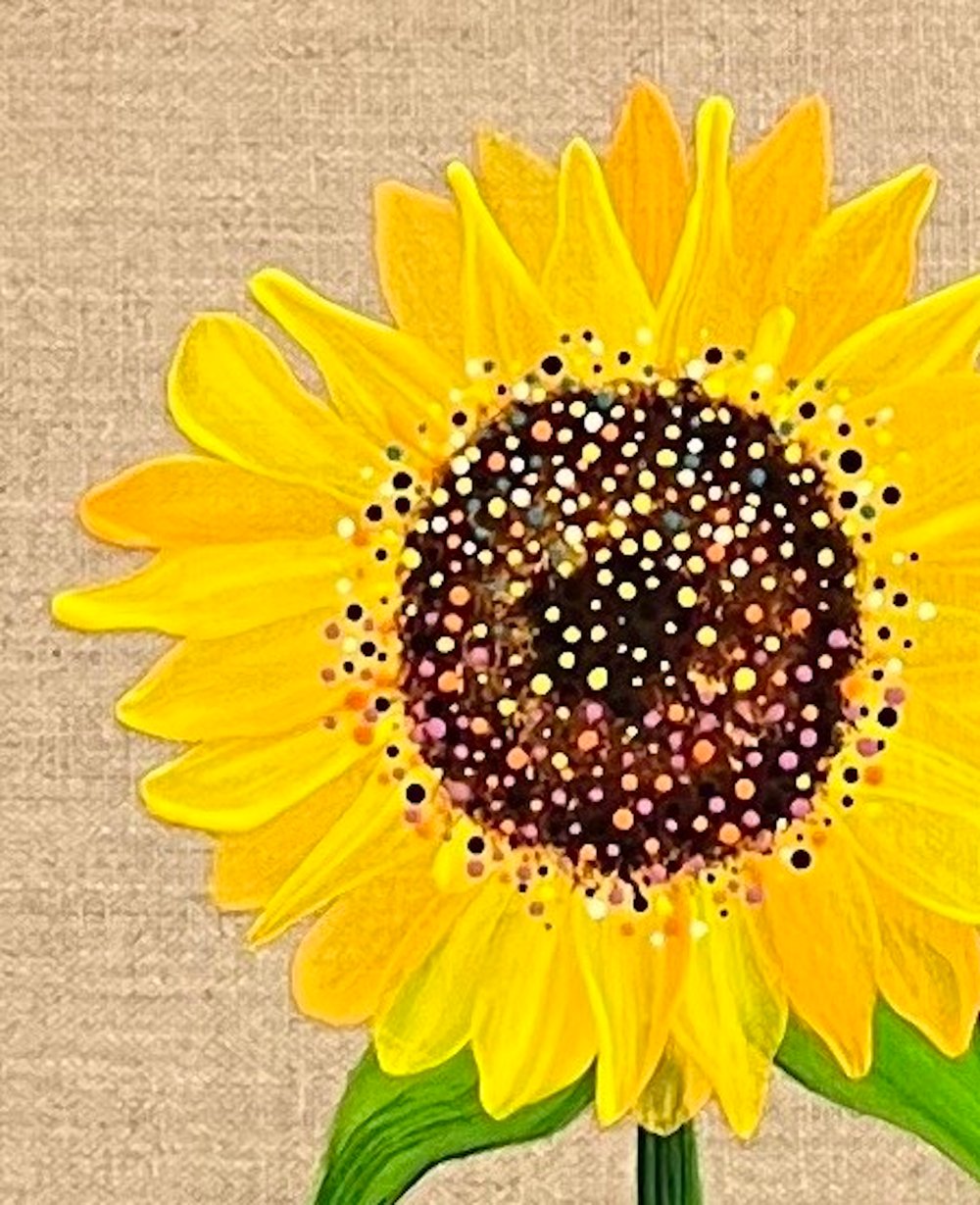 Sunflower on Linen