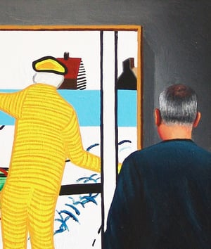 Image of Gele Man Met Karretje