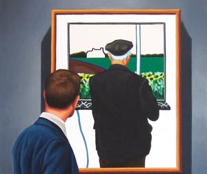 Image of Vader Voor Het Venster Schilderij