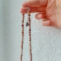 Image 5 of Clay Elephant Necklace with Marble and Yellow Aventurine Beads