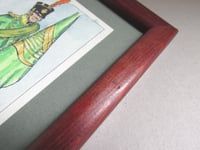 Image 10 of Vintage Small Watercolour Painted Engraving Print, Military Officer French Irish Regt 1811, Framed