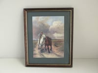 Image 1 of Home Before The Storm by H T Hunt (19th century), Framed Vintage Art Print, Limited Edition