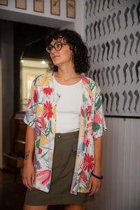 Image 3 of Camicia fiori white