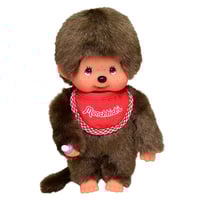Monchhichi – Peluche Garçon bavoir rouge