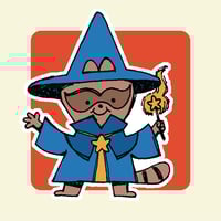 Image 1 of Raccoon Adventurer Stickers