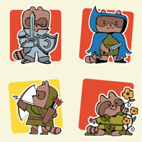 Image 2 of Raccoon Adventurer Stickers