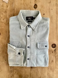 Image 1 of RRL INDIGO DYED BRUSHED COTTON OVERSHIRT