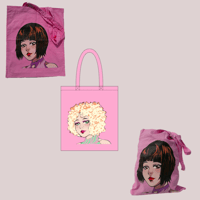Anime Girl Print Tote Bag