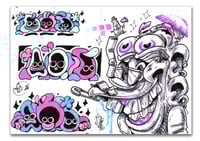 Image 1 of Draw Hard Draw Free - VIOLET- Originale 