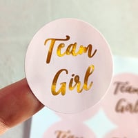 Image 2 of Foiled Baby Gender Reveal Stickers