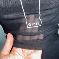 Image 3 of SINE Cross Mesh Mock Neck Sleeveless Sheer Top