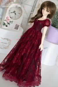 Image 4 of LIMITED - Red and Black lace gown + cloak for MNF/PetiteMarionette girls