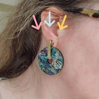 Image 1 of Abalone Statement Earrings