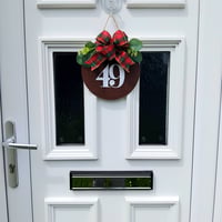 Image 2 of 8" Handmade House Number Door Sign, Tartan House Number Sign, Home Decor, Tartan New Home Gift