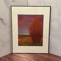 ART - Red Tree on Flat Lands