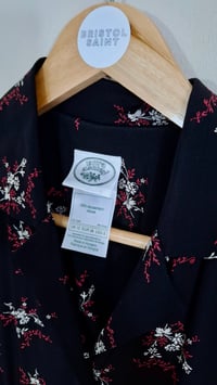 Image 4 of Vintage 90's Laura Ashley Dark Floral Button Down Shirt Maxi Dress (Size 12-14)