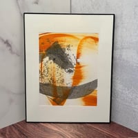 ART - Orange and Charcoal Abstract 1