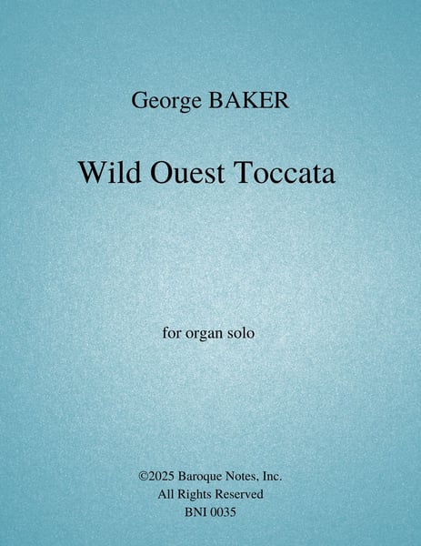 Image of Wild Ouest Toccata; PDF