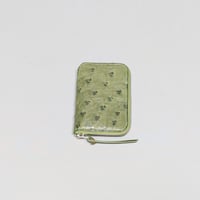 Image 1 of ZIPPER WALLET - GREEN OSTRICH