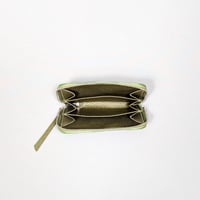 Image 4 of ZIPPER WALLET - GREEN OSTRICH