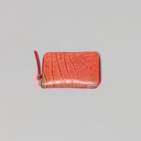 Image 3 of ZIPPER WALLET - RED ALLIGATOR