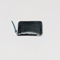 Image 3 of ZIPPER WALLET - DARK GREEN ALLIGATOR