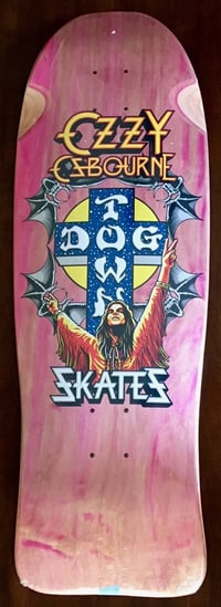 Image 1 of DOGTOWN SKATEBOARD DECK - OZZY OSBOURNE - PINK STAIN