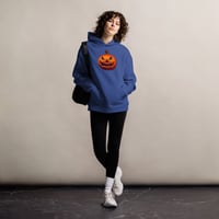 Image 13 of Long Sleeved Oversized Hoodie (Adult M/F) - Classic Jack O Lantern