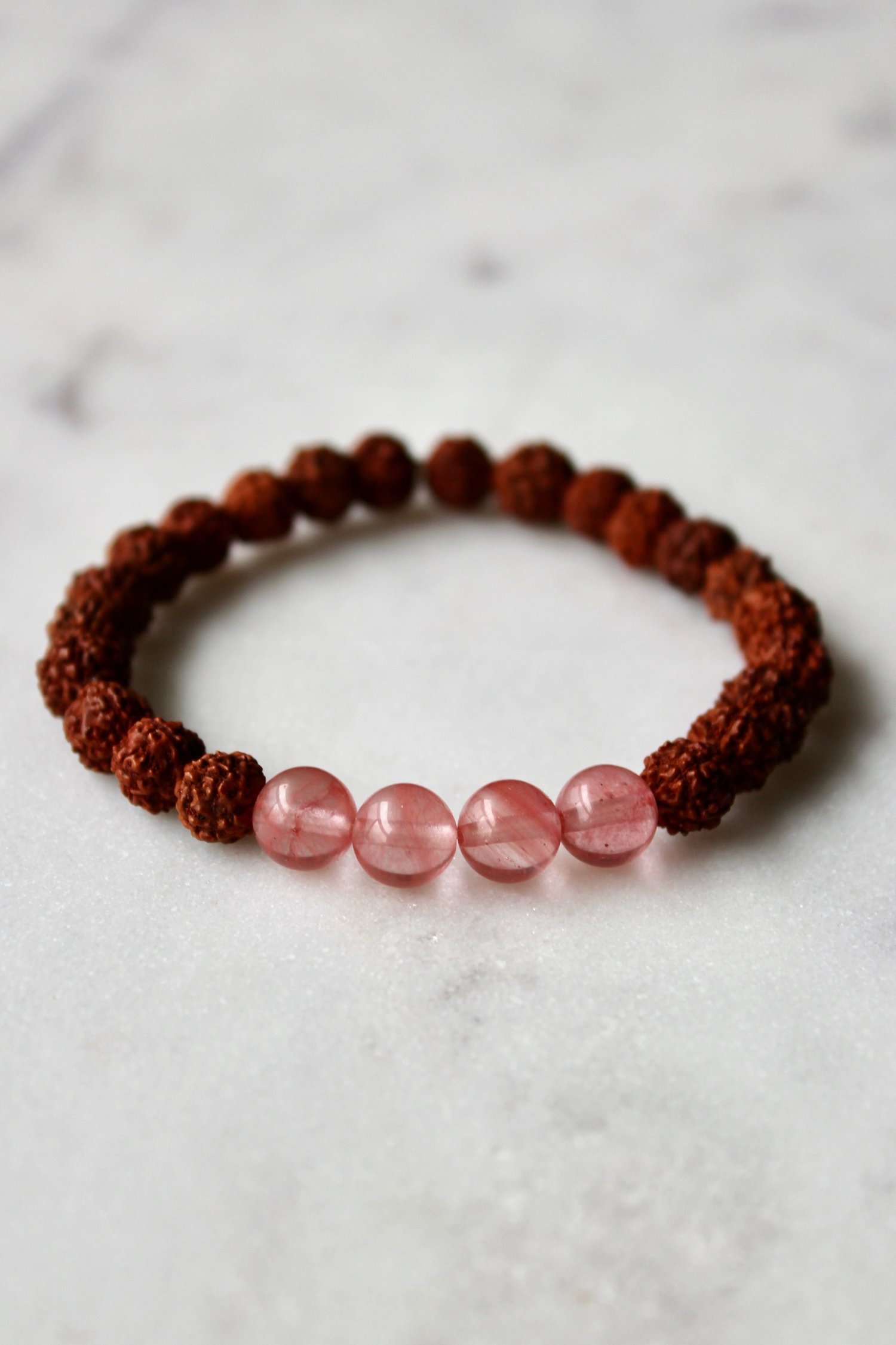 Image of Strawberry Quartz Wrist Mala
