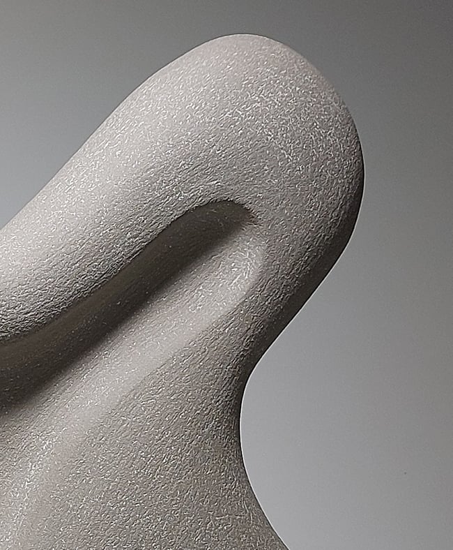 Stand - Hand-Built Grey Ceramic Sculpture 