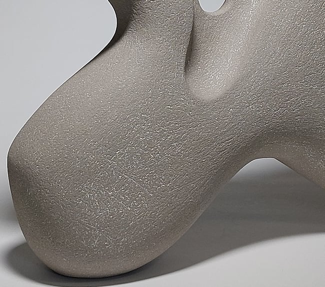 Stand - Hand-Built Grey Ceramic Sculpture 