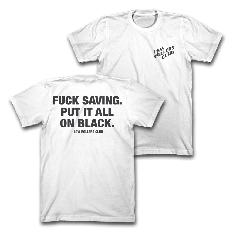 " F*CK SAVING " - WHITE HEAVYWEIGHT TEE