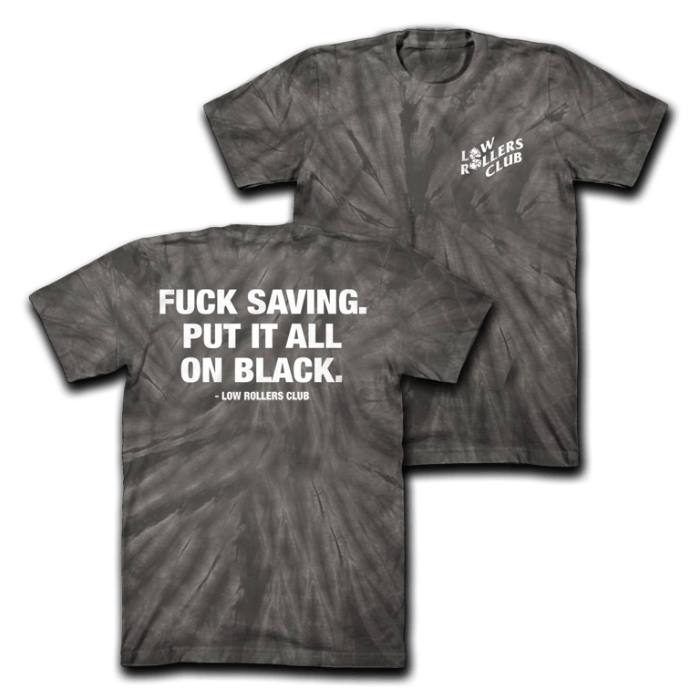 " F*CK SAVING " - BLACK TIE DYE HEAVYWEIGHT TEE