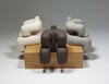 Sitting X Men -  Mini Hand‑Built Ceramic Sculptures 