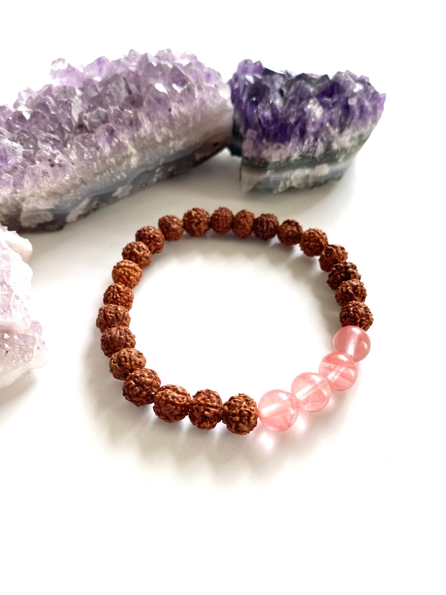 Image of Strawberry Quartz Wrist Mala