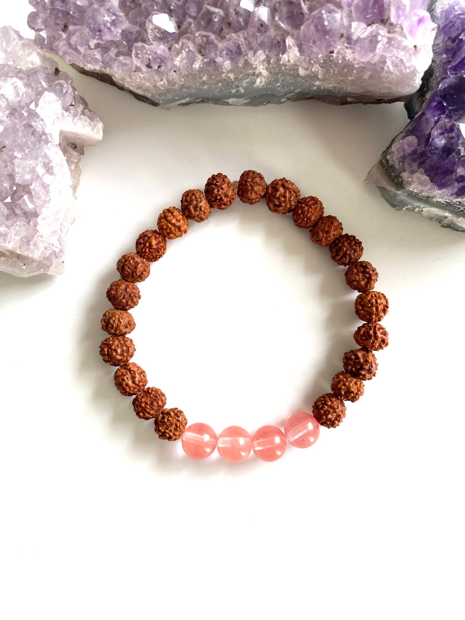 Image of Strawberry Quartz Wrist Mala