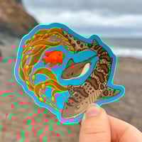 Image 1 of Leopard Shark & Kelp Sticker