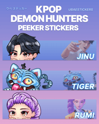 KPOP DEMON SLAYERS Peeker Stickers